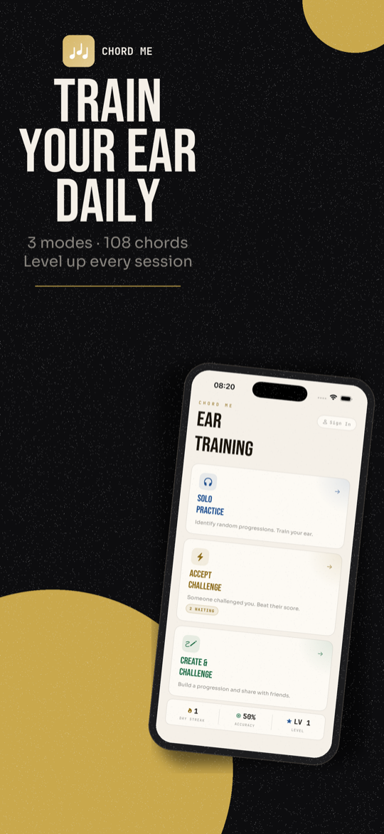 ChordMe ear training interface