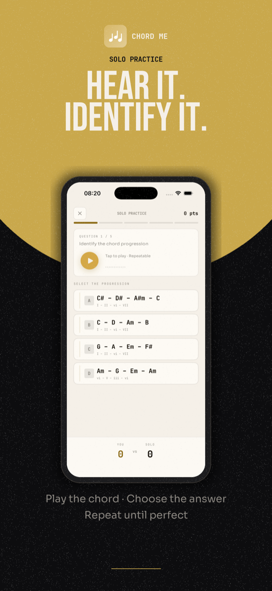ChordMe chord challenge